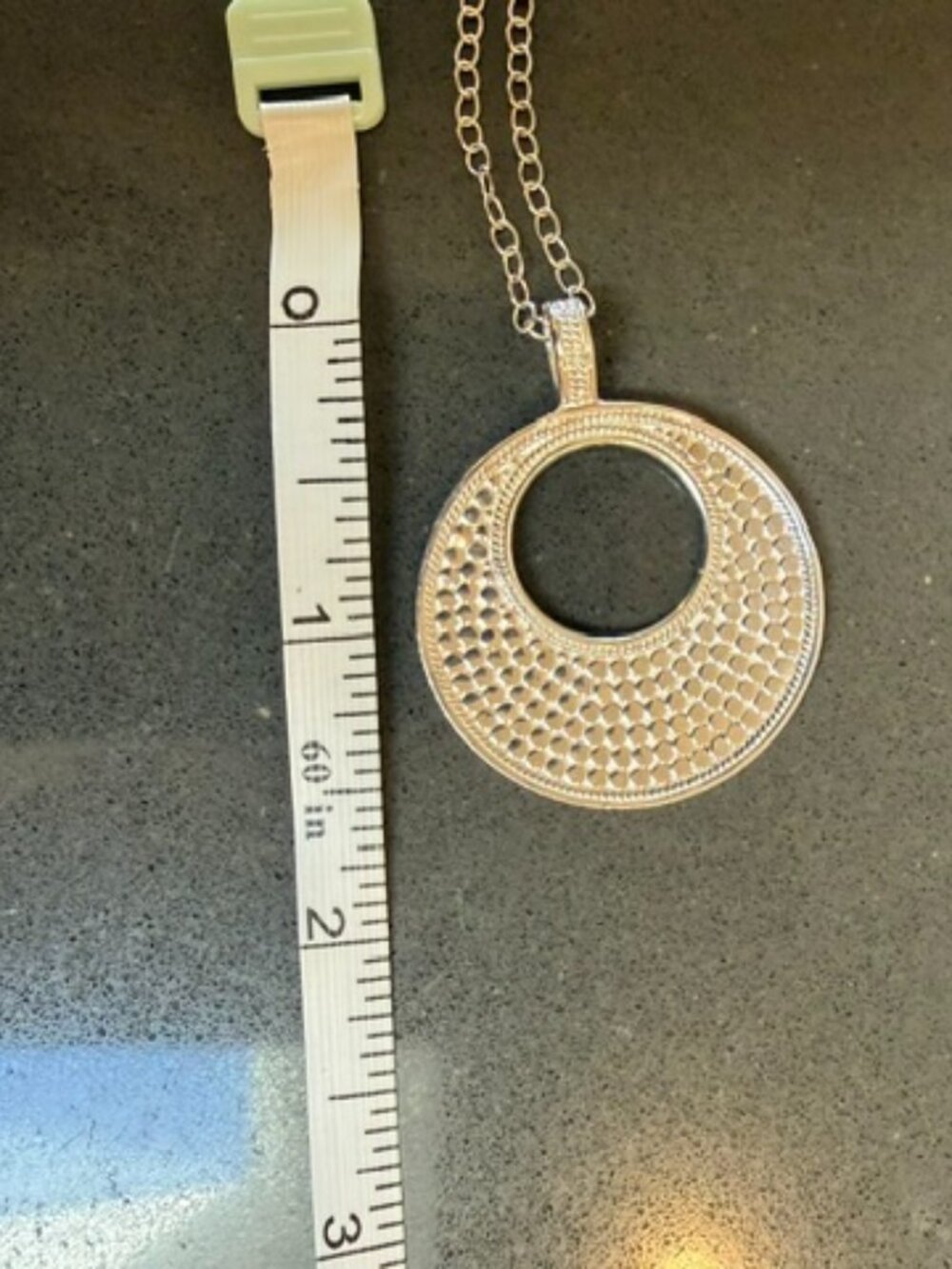 Anna Beck 925 Sterling Silver Dotted Removable Pendant/Chain - Picture 7 of 10